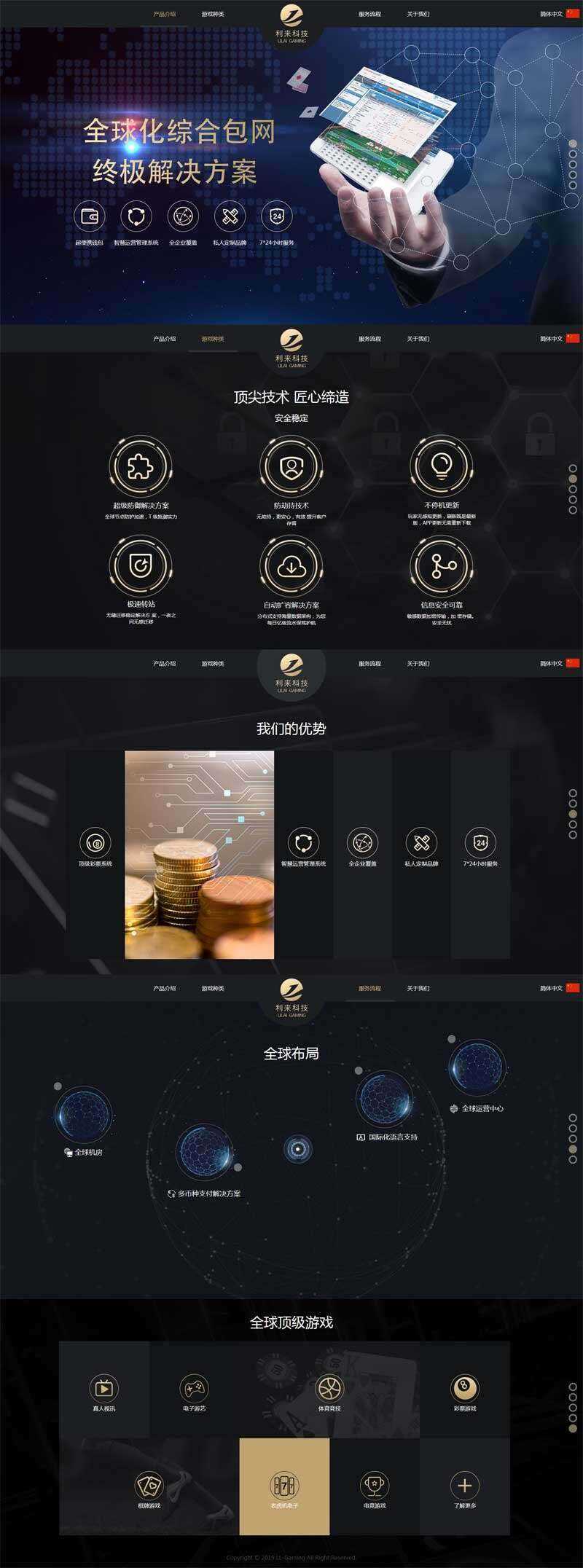 大气的智能软件介绍单页滚屏网站html模板 发卡网创- 首码创想网创资源