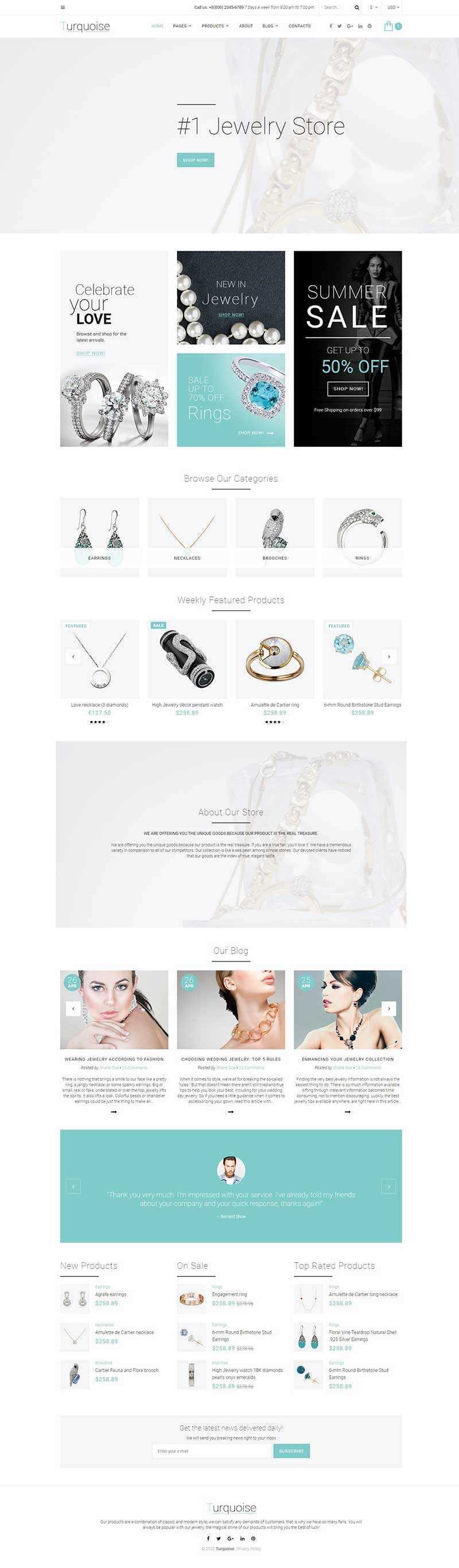 白色珠宝商城整站网页html模板 发卡网创- 首码创想网创资源