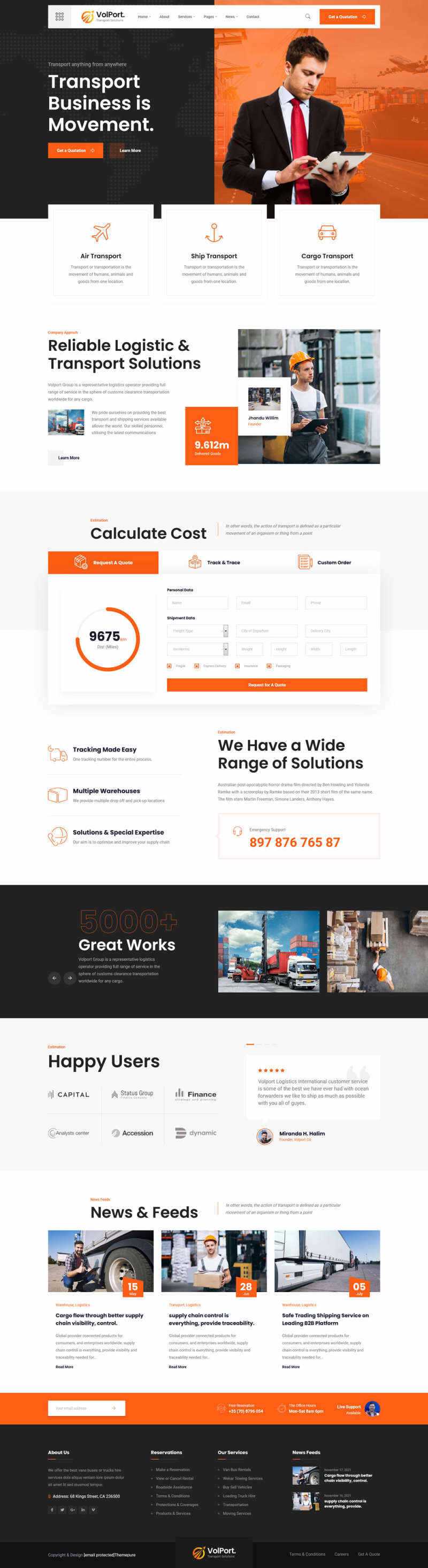 物流和运输企业官网HTML5模板 发卡网创- 首码创想网创资源