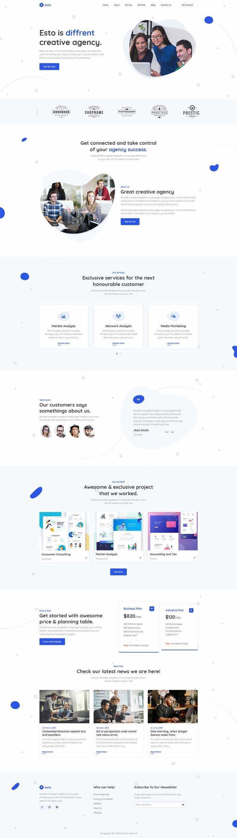 响应式创意的微小企业工作室网站html模板 发卡网创- 首码创想网创资源