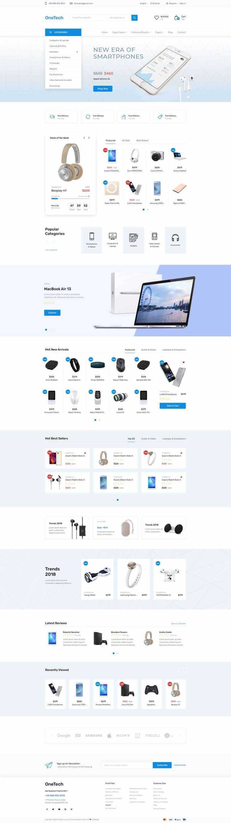 浅蓝色干净简洁的响应式数码商城html模板 发卡网创- 首码创想网创资源