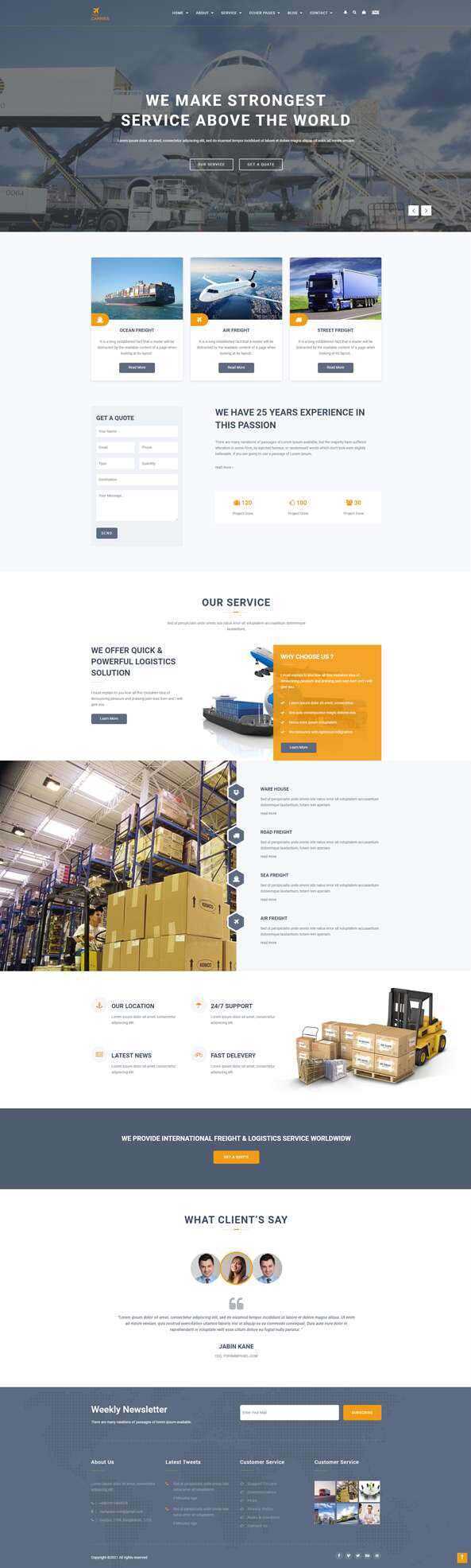 响应式运输物流网站html模板 发卡网创- 首码创想网创资源