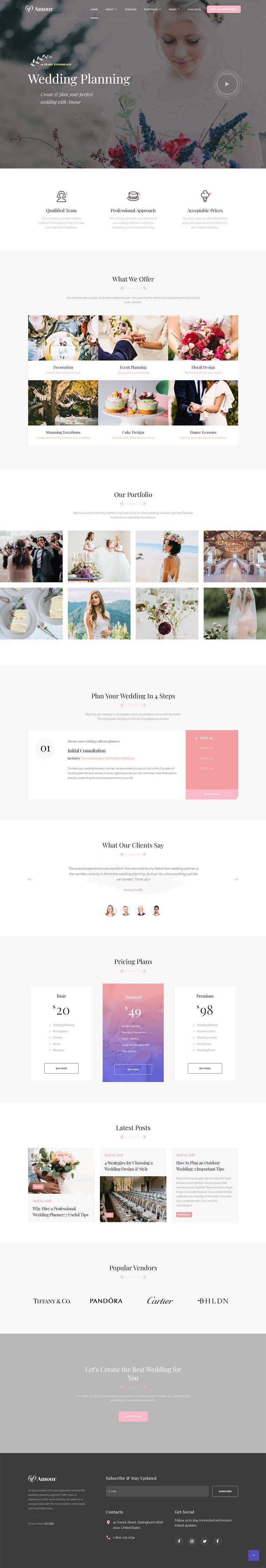 粉色简约的婚庆婚礼策划网站html模板 发卡网创- 首码创想网创资源