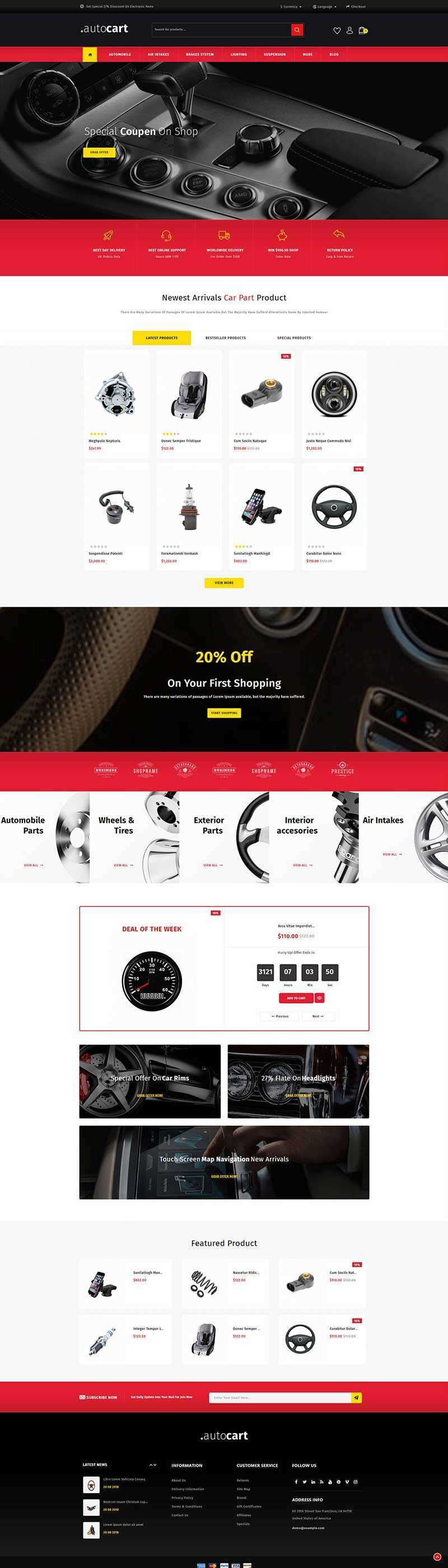 高端大气的汽车零件电商网站html模板 发卡网创- 首码创想网创资源