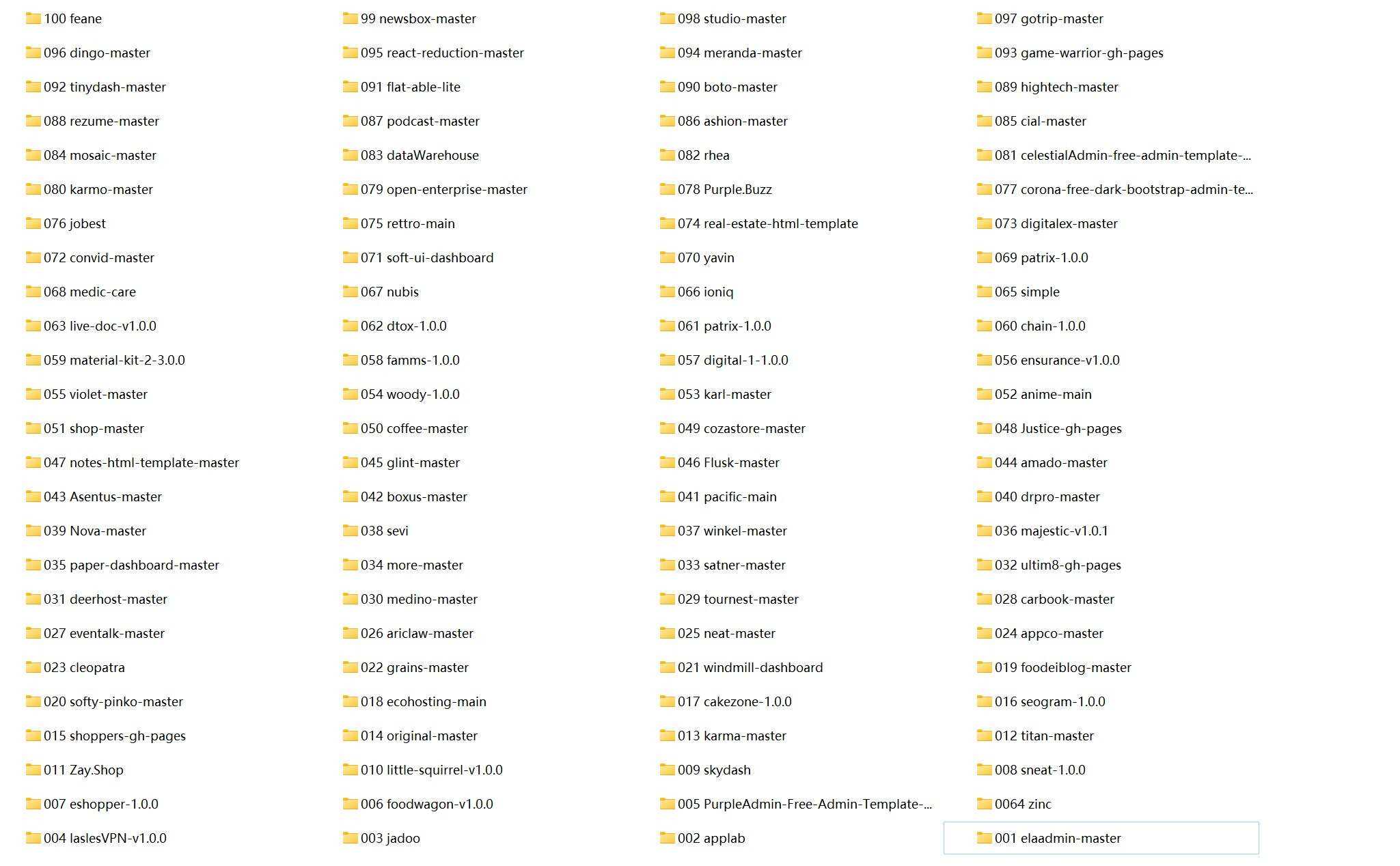 2022年新款100个HTML5模板 包含后台和各类型前端 发卡网创- 首码创想网创资源