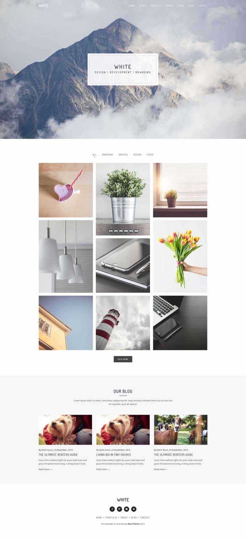 bootstrap轻量级图片相册博客html模板 发卡网创- 首码创想网创资源