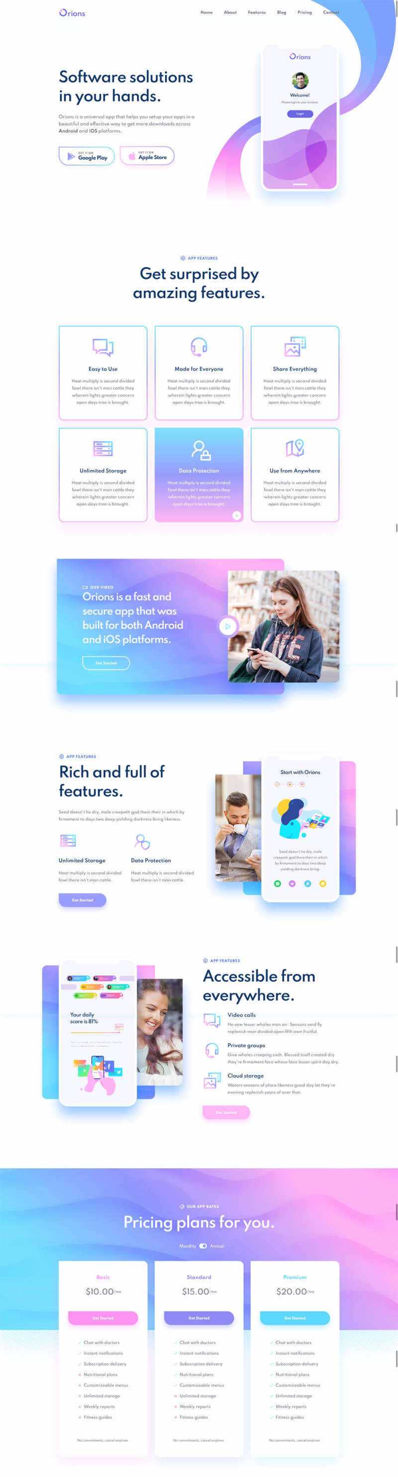 响应式app应用程序网页模板 发卡网创- 首码创想网创资源