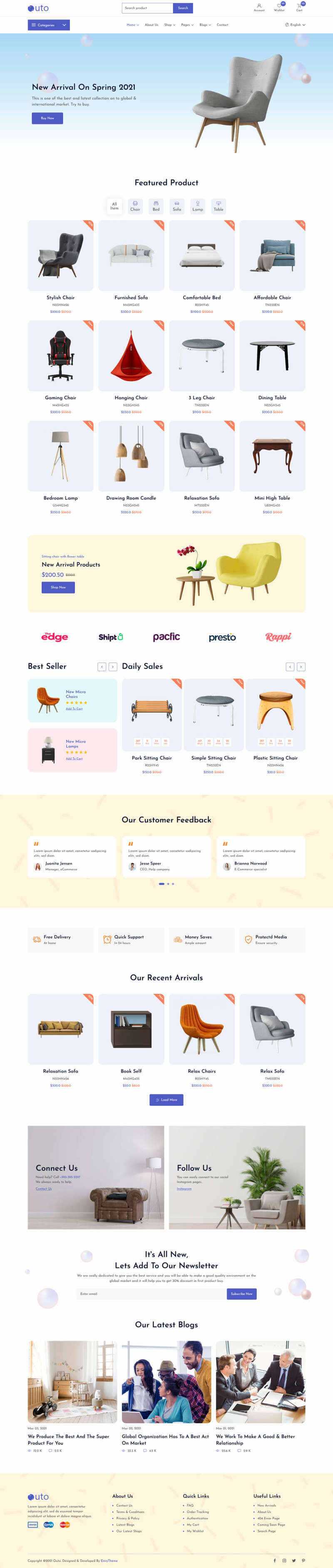 响应式的家具店铺HTML模板 发卡网创- 首码创想网创资源