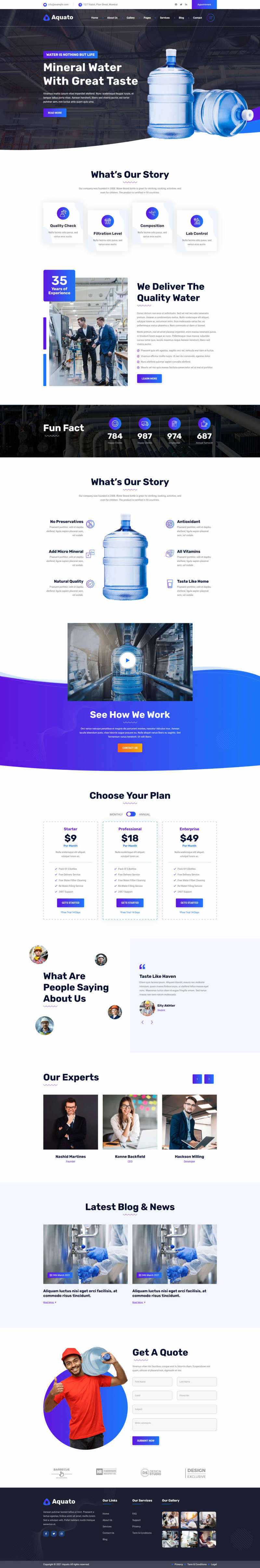 bootstrap饮用水送货服务公司网站HTML模板 发卡网创- 首码创想网创资源