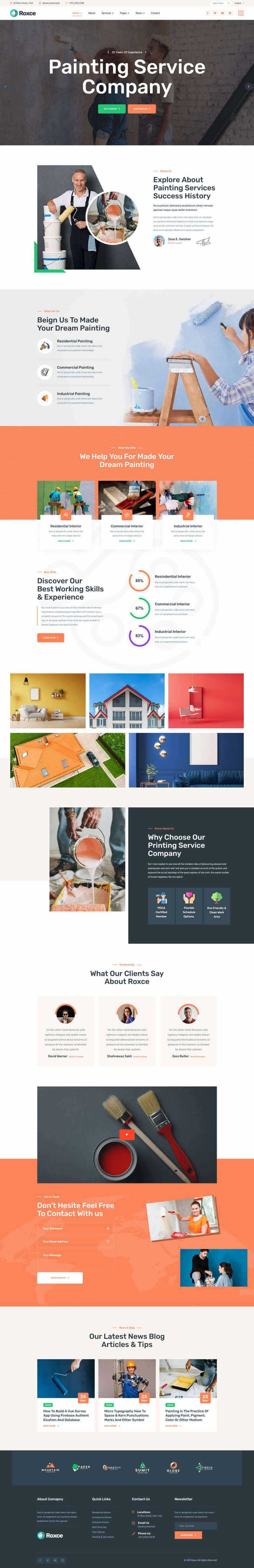 Bootstrap5响应式涂料油漆厂家网站html模板 发卡网创- 首码创想网创资源