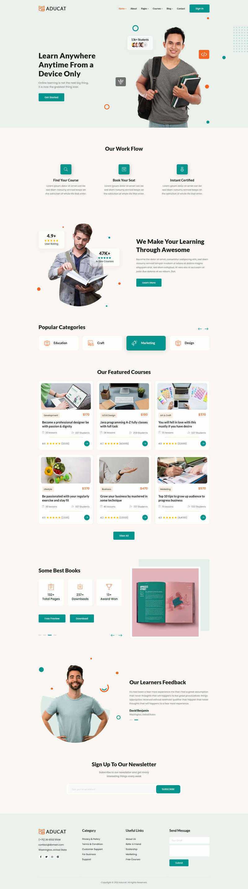 Bootstrap5响应式在线课程教育网页模板 发卡网创- 首码创想网创资源