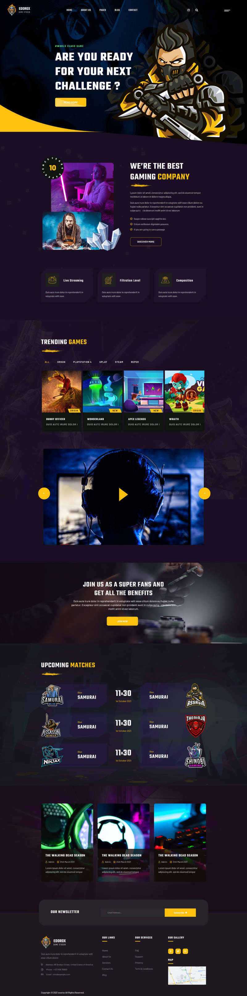 电子竞技游戏行业html5网站模板 发卡网创- 首码创想网创资源