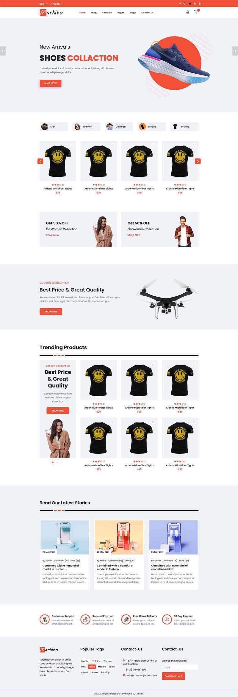 响应式多用途的生活类电商HTML模板 发卡网创- 首码创想网创资源