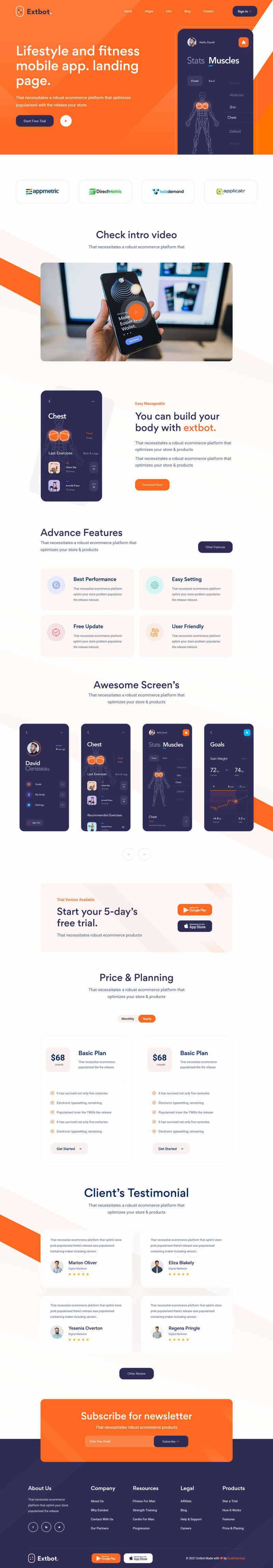 响应式健身运动app官网展示html模板 发卡网创- 首码创想网创资源