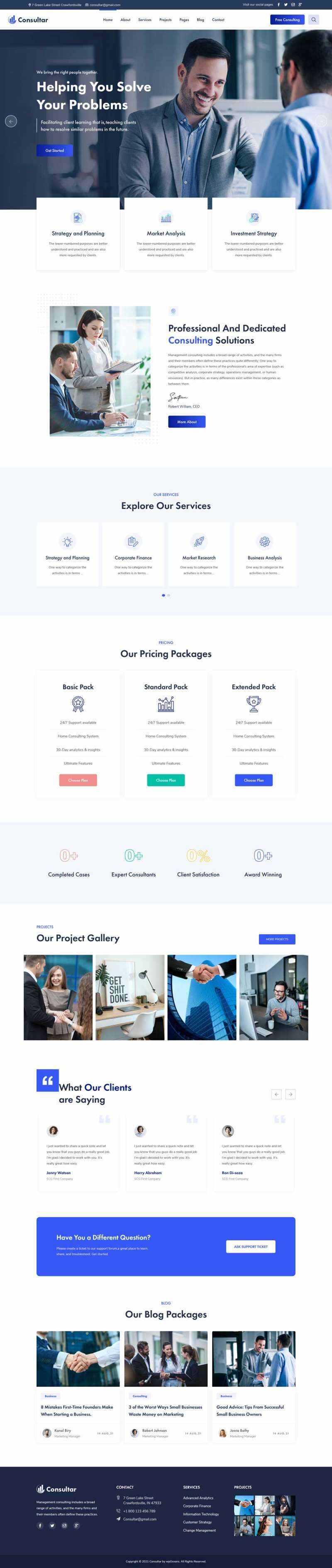 响应式商业咨询解决方案HTML5网站模板 发卡网创- 首码创想网创资源