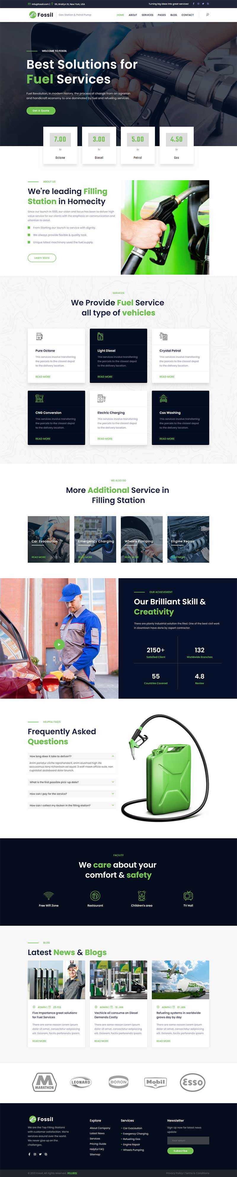 Bootstrap响应式加油燃料环保企业官网HTML模板 发卡网创- 首码创想网创资源