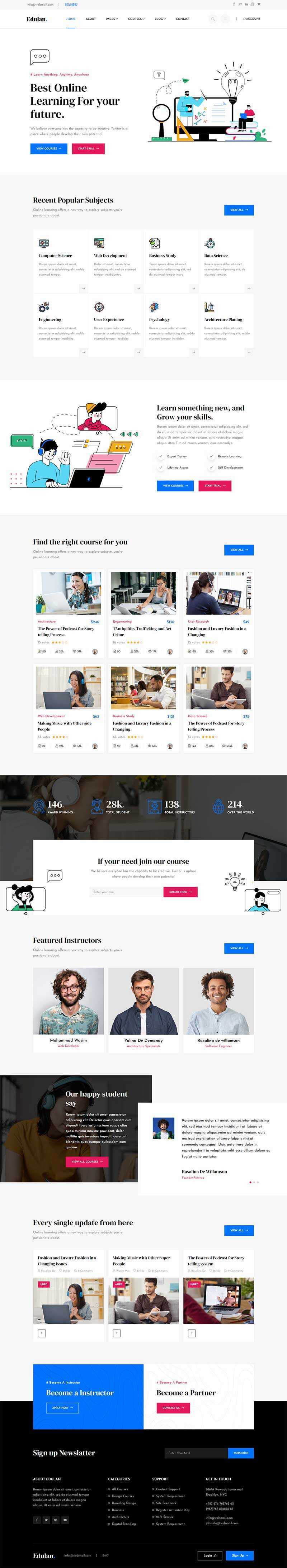 多功能响应式课程教育行业网页模板 发卡网创- 首码创想网创资源