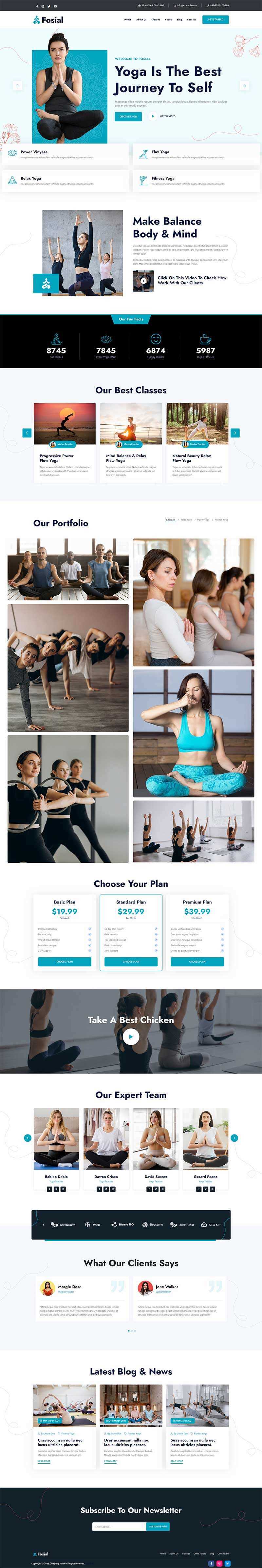 瑜伽培训机构HTML5网站模板 发卡网创- 首码创想网创资源