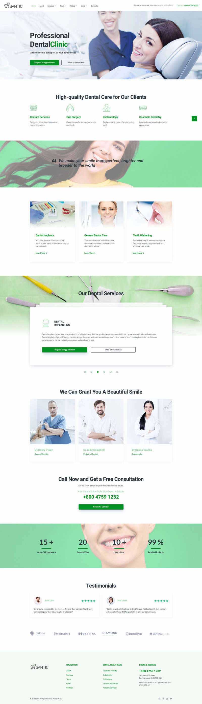 bootstrap牙科整形医院官网HTML5模板 发卡网创- 首码创想网创资源