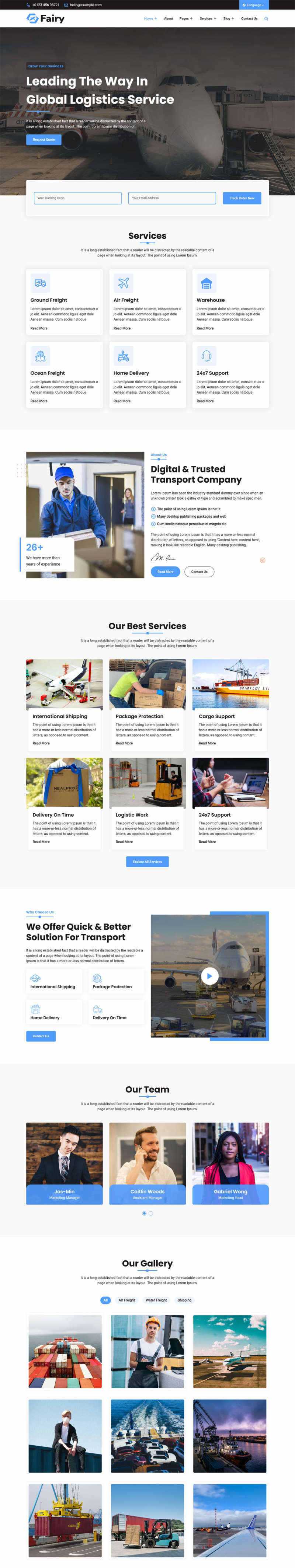 bootstrap响应式多功能的物流快递公司HTML模板 发卡网创- 首码创想网创资源