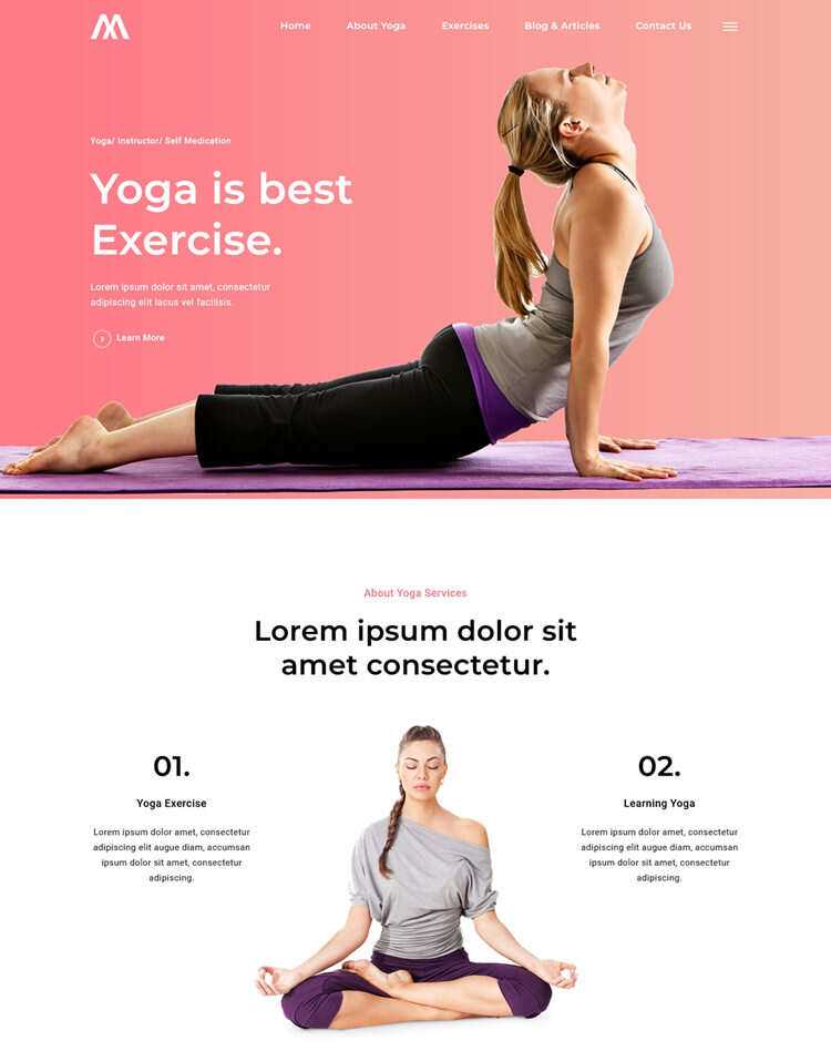 瑜伽馆瑜伽培训中心网站html5模板 发卡网创- 首码创想网创资源