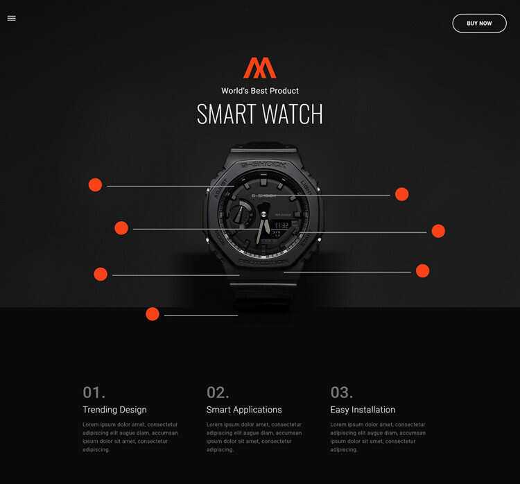 时尚腕表产品介绍html5模板 发卡网创- 首码创想网创资源