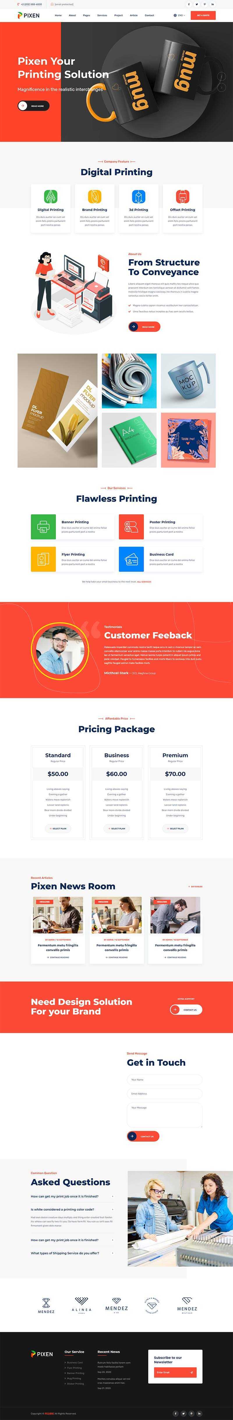 bootstrap响应式平面广告印刷设计公司HTML5模板 发卡网创- 首码创想网创资源