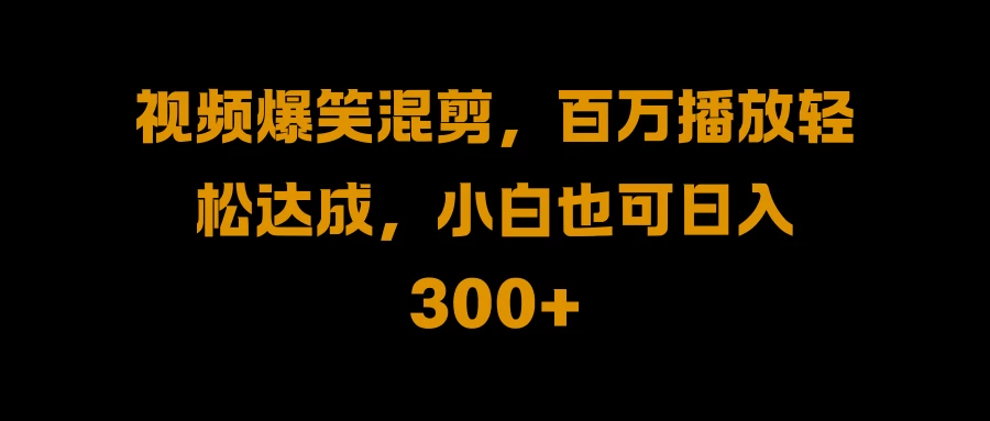 视频号零门槛！爆火视频搬运后二次剪辑，轻松达成日入 1000+ 发卡网创- 首码创想网创资源