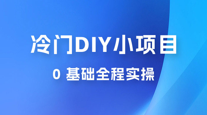 日入几百的冷门 DIY 小项目 0 基础全程实操 发卡网创- 首码创想网创资源