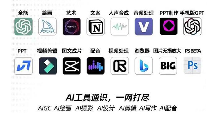 AIGC 全能特训营第 3 期：一次掌握 14 大主流 AI 工具，AI 工具通识，一网打尽 发卡网创- 首码创想网创资源