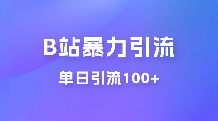 B 站暴力引流新玩法，单日引流 100+ 发卡网创- 首码创想网创资源