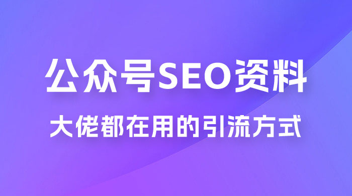 公众号 SEO 虚拟资料，操作简单，日入 500+，可批量操作 发卡网创- 首码创想网创资源