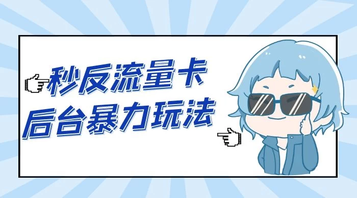 秒反流量卡后台暴力玩法 2.0，日赚三位数 发卡网创- 首码创想网创资源