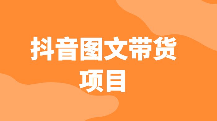 抖音图文带货项目：操作简单无门槛，适合小白 发卡网创- 首码创想网创资源